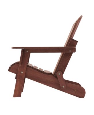 Oversize Wooden Outdoor Folding Adirondack Chair with Pre-Assembled BackRest & SeatBoard, Wood Patio Chair for Garden Backyard Porch Pool Deck Firepit