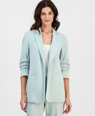Women's Scrunch-Sleeve Blazer & High-Rise Pull-On Pants