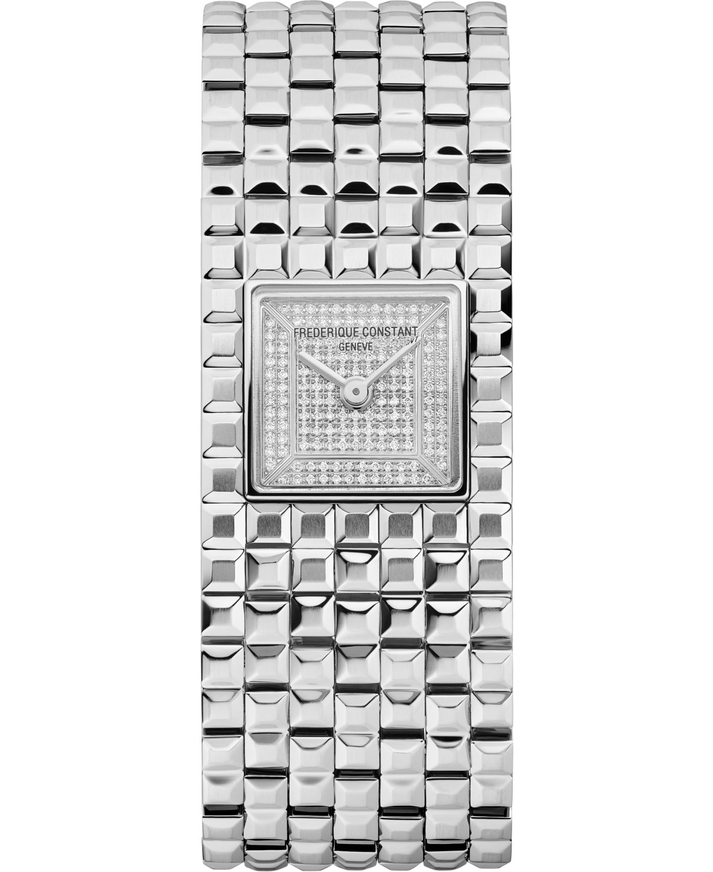 Женские часы Frederique Constant Manchette Silver-Tone Stainless Steel Bracelet Watch, 25.7mm — фото 1