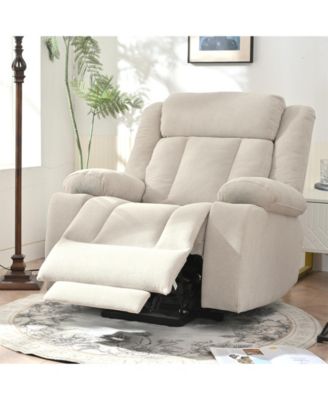 Power Lift Recliner Chair for Elderly, Fabric Lift Chairs for Living Room w/ Extended Footrest, Classic Single Sofa