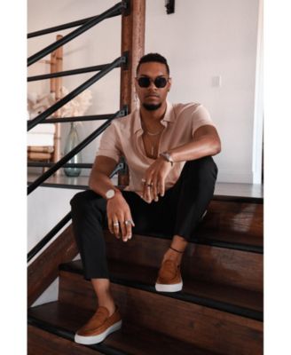 Men's 40mm Rose-Gold Super Slim Case Leather Strap Watch