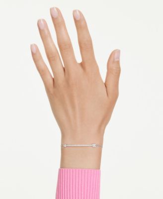 Mixed Cuts, Arrow, White, Rhodium Plated Bracelet