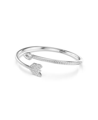 Mixed Cuts, Arrow, White, Rhodium Plated Idyllia Bangle