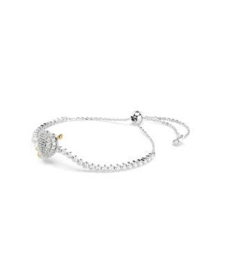 Mixed Cuts, Heart with Arrow, White, Rhodium Plated Idyllia Bracelet