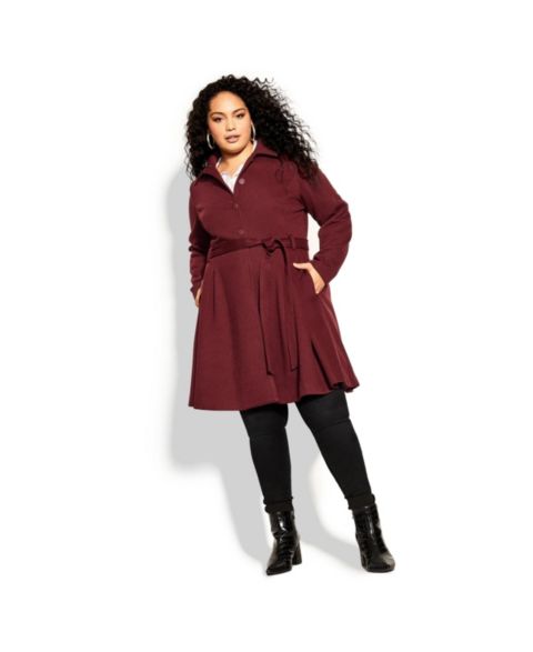 Женские куртки CITY CHIC Plus Size Blushing Belle Coat