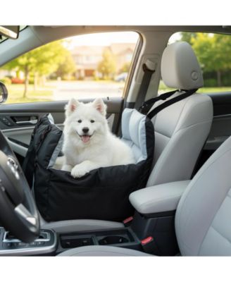 Dog Car Seat for Small Dogs Travel Safety Pet Seat Waterproof with Storage Pockets Black