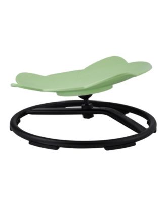 Elephant Kids Swivel Chair, 360&deg; Spin, 220-Lb Capacity, Non-Slip Metal Base, Sensory Sit-and-Spin Chair, Green