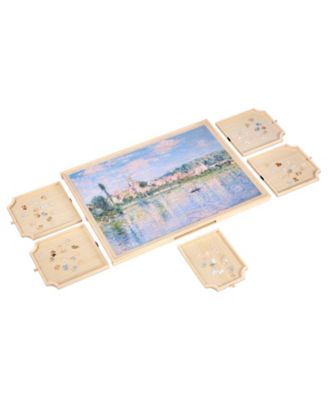 1000-Piece Rotating Puzzle Board 29"x21" with Drawers and Cover