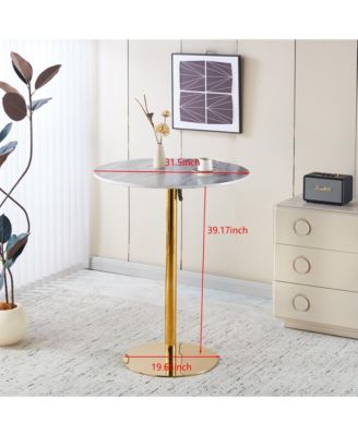 31.5" Folding Bar Table for 2-4 people With Round Table Top