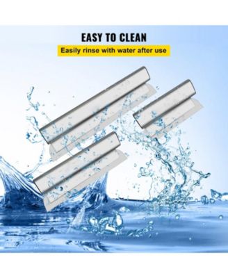 Skimming Blade Set, 10" 24" 32" Blades with 35"–78" Extension Handle, Stainless Steel, Aluminum Profile, Drywall Smoothing