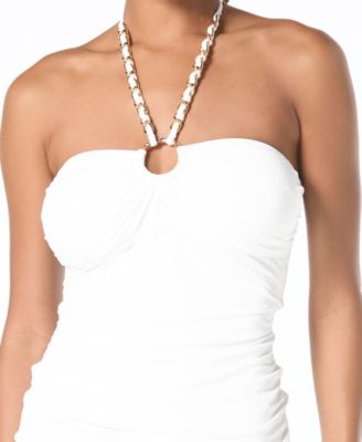 Michael Kors Women's Bandeau Neck Tankini Top