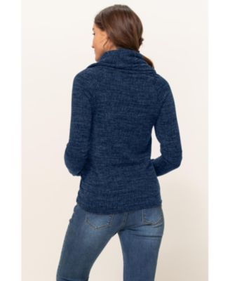 Maternity Cowl Neck Long Sleeve Knit Sweater