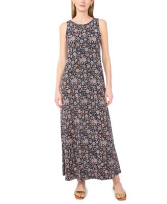 Women's Bandana-Print Crochet-Trim Maxi Dress