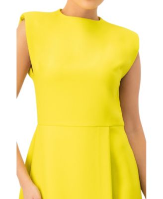 Women's Solid Tailored A-Line Sleeveless Short Dress