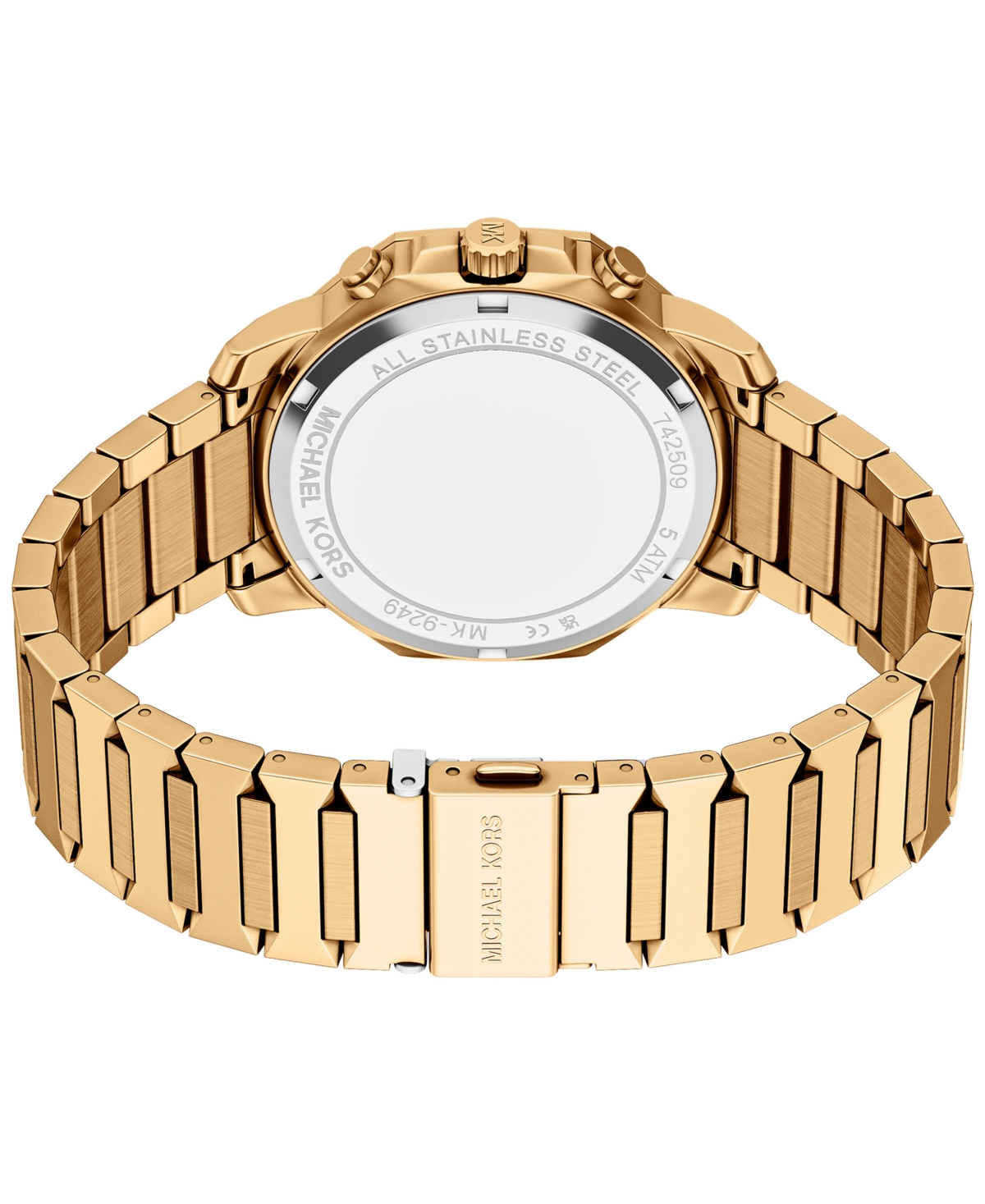 Michael Kors Men's Prescott Chronograph Gold-Tone Stainless Steel Watch, 44mm