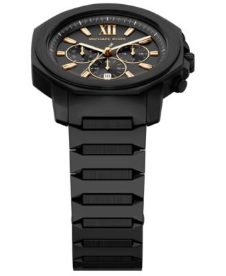 Men's Prescott Chronograph Black IP Stainless Steel Watch, 44mm