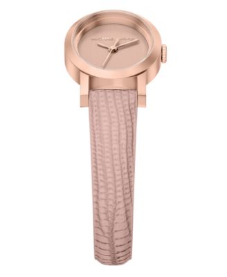 Women's Maude Three-Hand Pink Leather Watch, 21mm