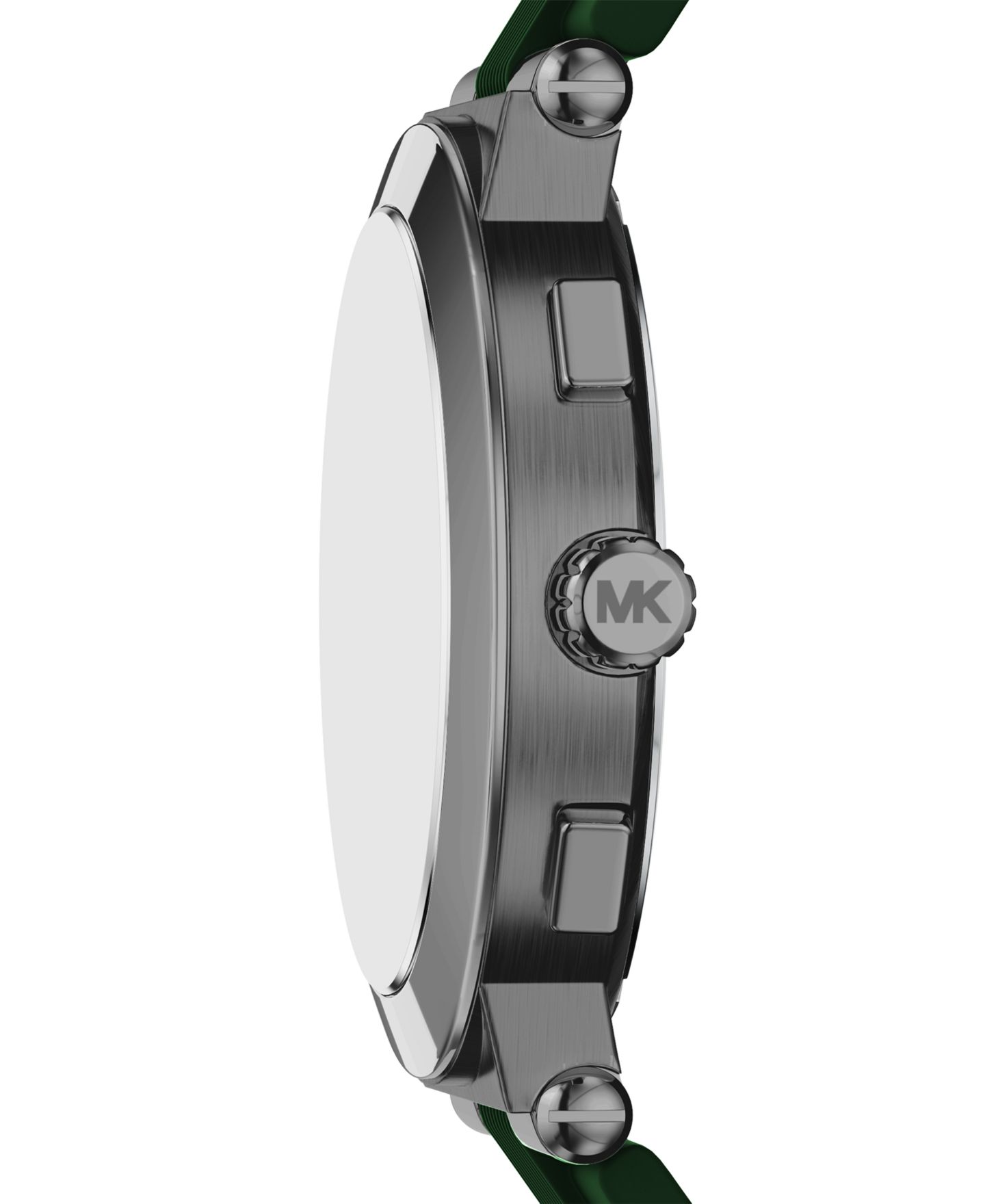 Мужские часы Michael Kors Billie Chronograph Green Silicone Watch, 46mm — фото 3