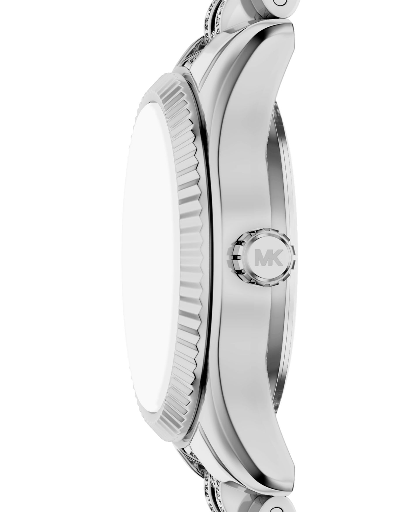 Женские часы Michael Kors Lexington Three-Hand Silver-Tone Stainless Steel Watch, 26mm — фото 3