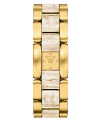 Women's Darrington Two-Hand Alabaster Acetate and Gold-Tone Stainless Steel Watch, 24mm