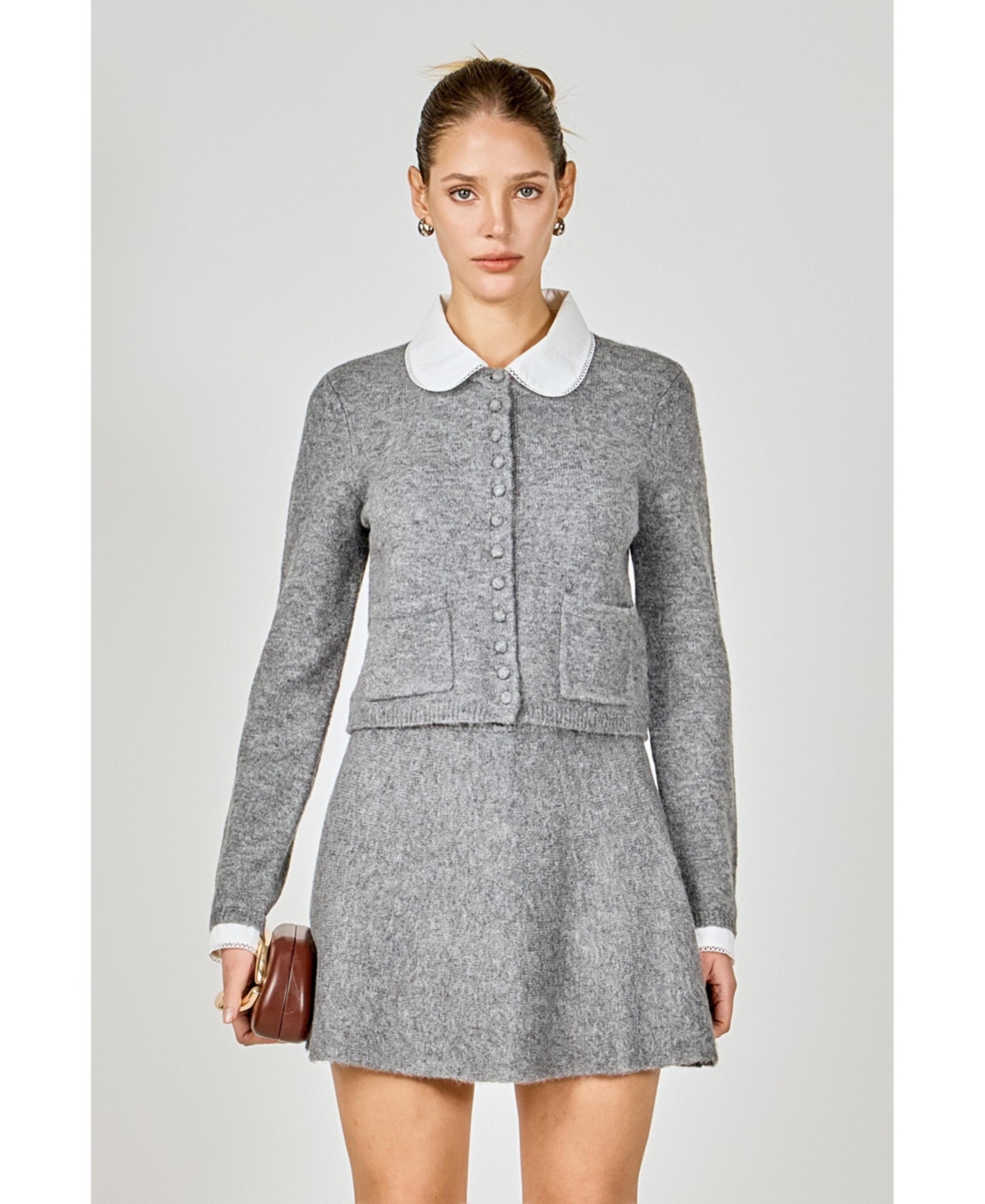 endless rose Women's Knit Cardigan with Peter Pan Collar Sweaters