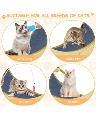 42" Cat Treadmill Wheel with Detachable Carpeted Runway in Yellow