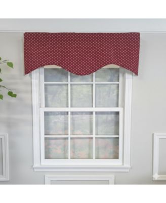 Passat Cornice 100% Cotton Rod Pocket Window Valance 50" x 17" Red