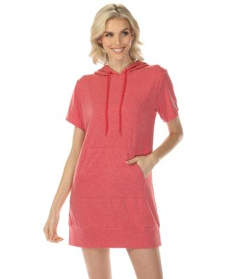 Women's Short Sleeve Hoodie Dress