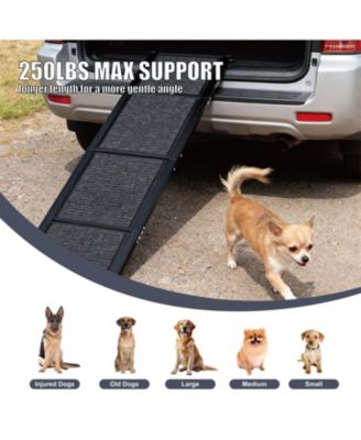 Dog Ramp with Non-Slip Surface, Up to 250LBS in Black