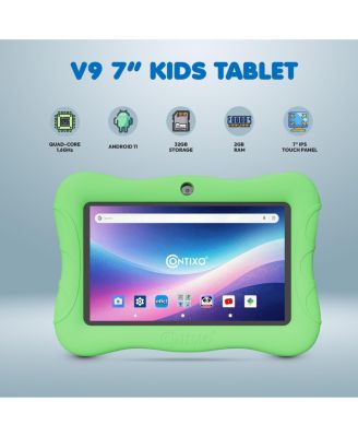 V9 Kids Tablet 32GB, 7” Screen WiFi Learning Device with Parental Controls, Shockproof Case, Epic! & LingoKids Apps