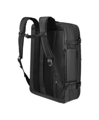 80L Vacuum Seal Compression Travel Backpack with Pump, Expandable, TSA-Approved Lock, Water-Resistant Carry-On Luggage, Black