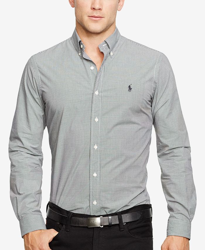 Polo Ralph Lauren Slim-Fit Men's Long Sleeve Stretch Poplin Shirt - Macy's