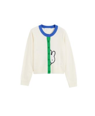 Women's Miffy Peek-Placket Wool-Cashmere Sweater