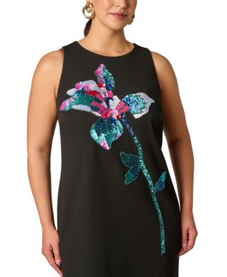 Plus Size Sleeveless Knit Mini Dress