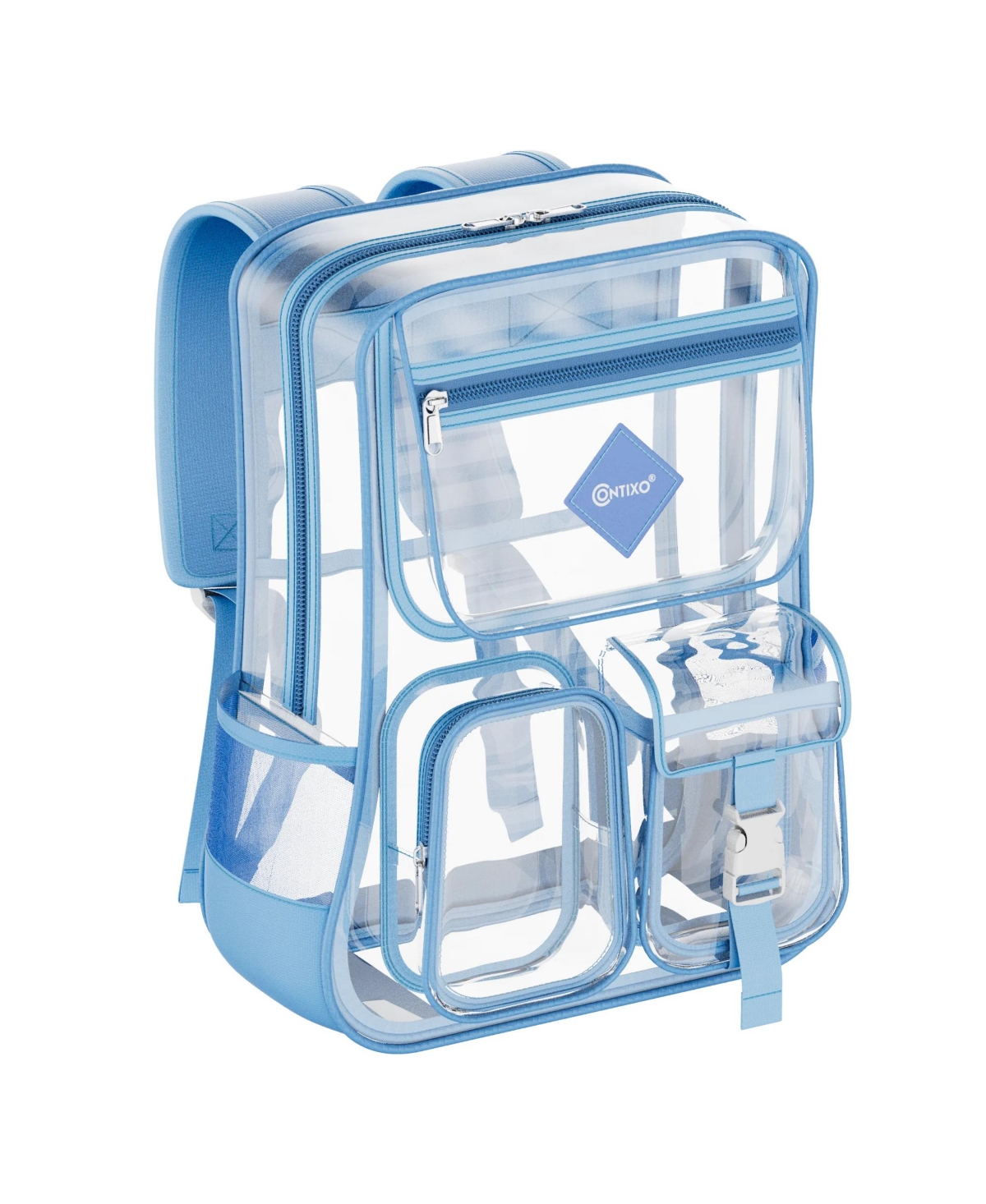 Contixo Clear Backpack for Kids & Adults, Stadium & School Approved, Waterproof Pvc Bookbag