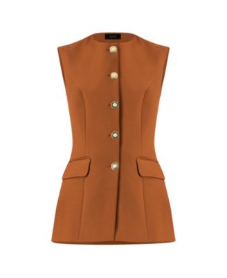 Women's Solid Vest with Pockets