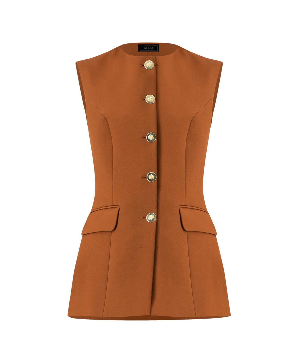 Ivonne Women's Solid Vest with Pockets