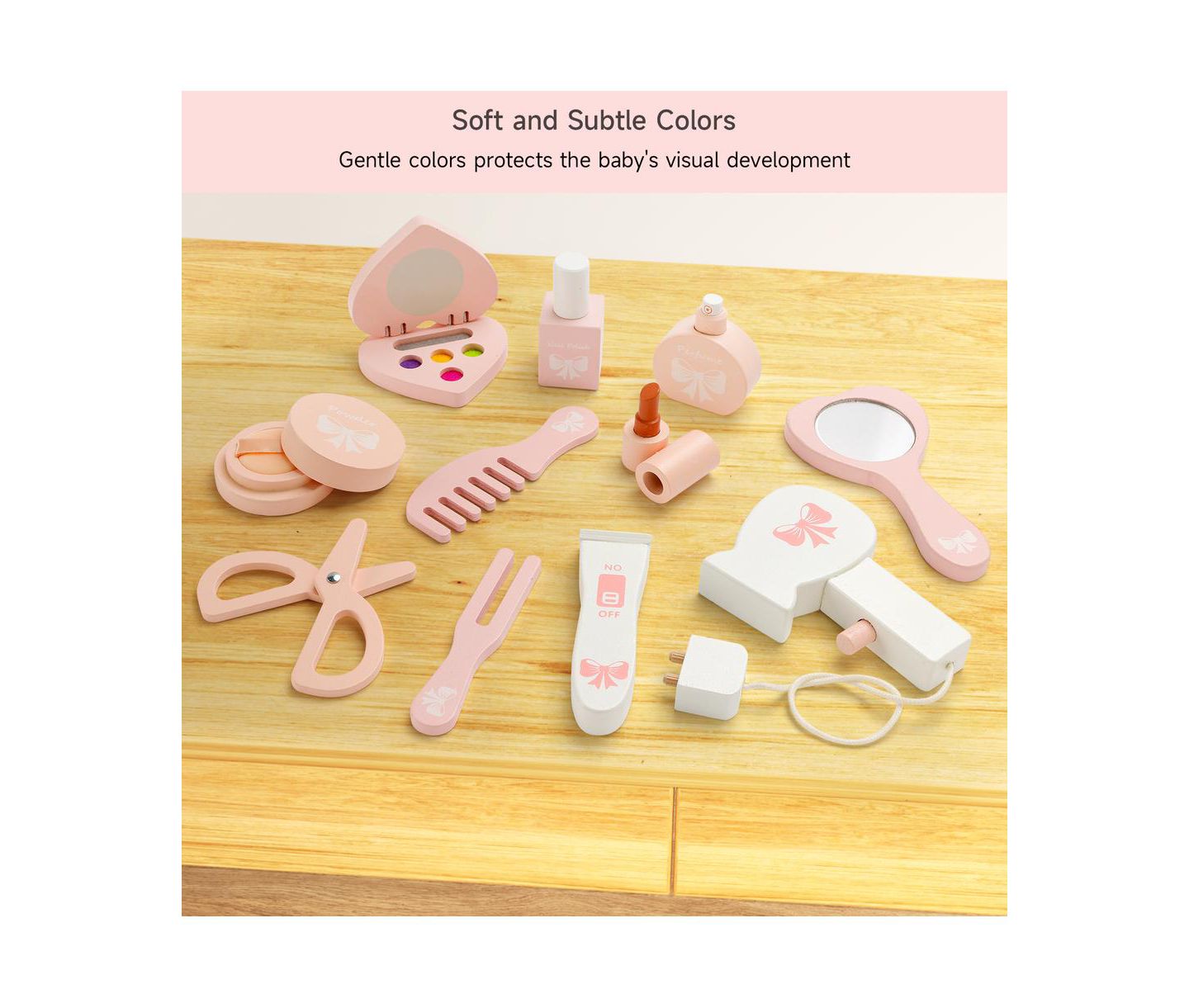 Детские игрушки Bruce & Shark Princess 2-in-1 5-Piece Vanity Set, Ages 3+, цвет: Белый — фото 7
