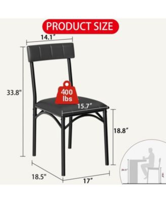 Kitchen Table Dining Chairs Set of 2 Upholstered Dining Chairs for Dining Room, Home Office, Living Room