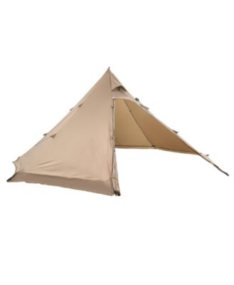 Hot Tent for 4 Persons, Waterproof Canvas Winter Tipi Tent with Stove Jack, Lightweight 4-Season Shelter