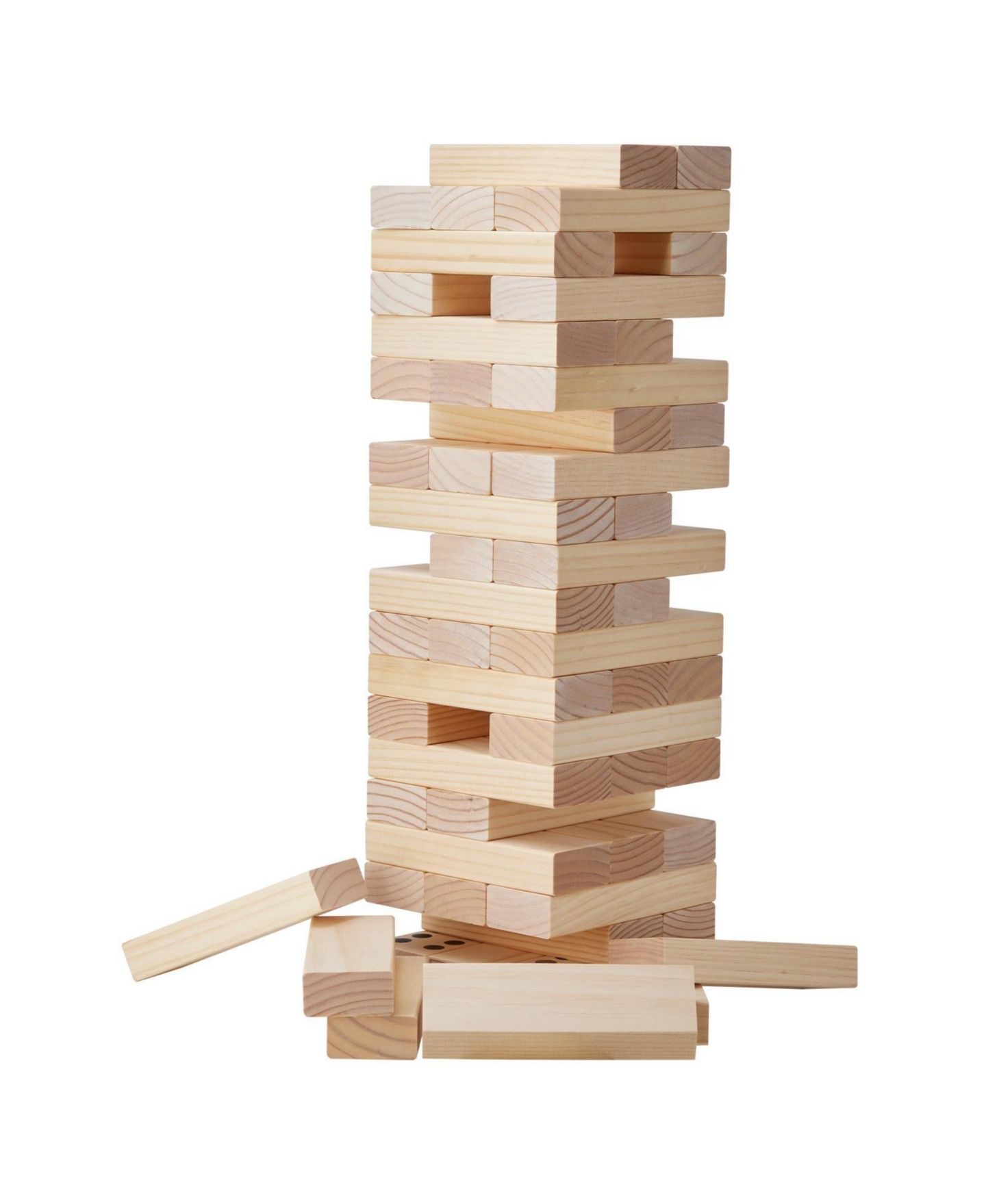 Детские игрушки HONGGE Giant Wooden Tumbling Tower Game with Domino Blocks, 60 Pieces, Ages 3+, цвет: Натуральный — фото 11