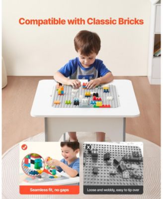 Kids Activity Play Table with Storage and Reversible Desktop