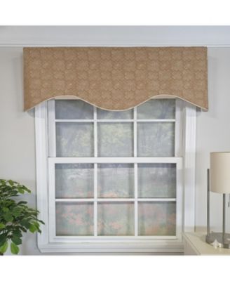 Derek Cornice 100% Cotton Rod Pocket Lined Window Valance 50" x 17" Brown