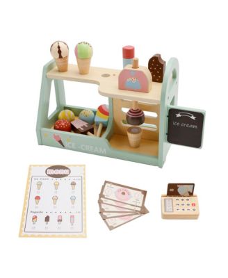 Wooden Ice Cream Shop Playset for Kids, Encourages Creative Role-Play