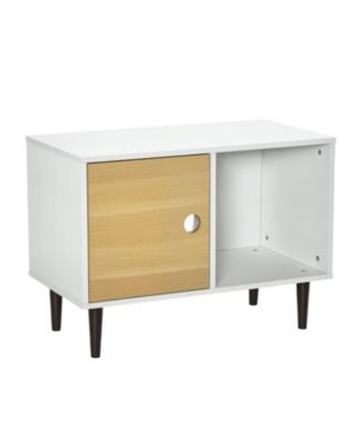 Wooden Cat House with 4 legs in White