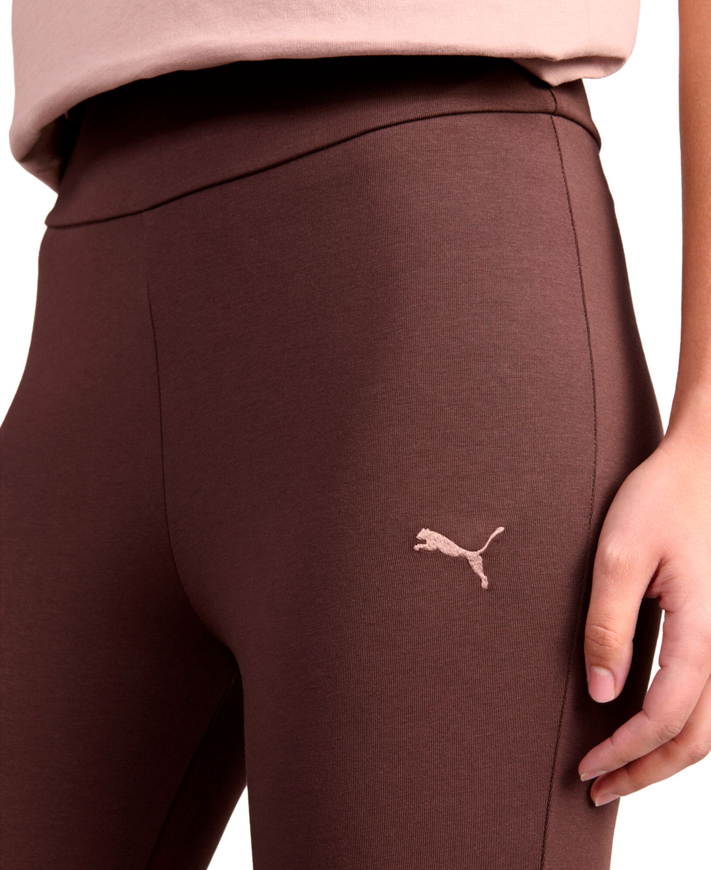 Женские леггинсы Puma Essential High-Waist Flare-Leg, цвет: Шоколадный коричневый — фото 3