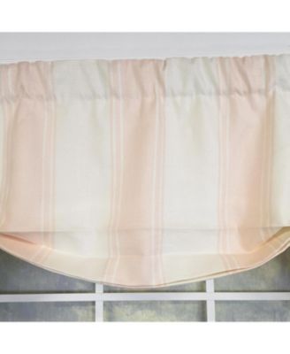 Faded Stripe Butterfly 100% Cotton Rod Pocket Lined  Window Valance 50" x 17" Pink