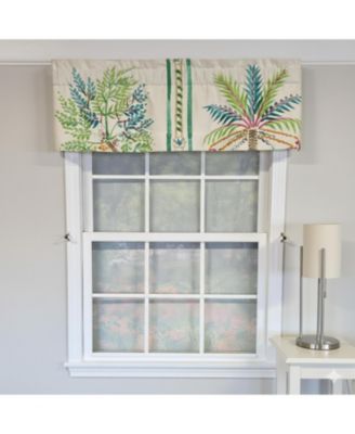 Felicity Tailored 100% Cotton Rod Pocket Lined  Window Valance 50" x 15" Multi