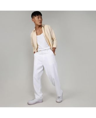 Men's Tailored Linen-Blend Trousers