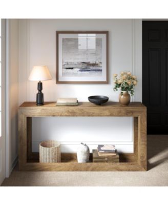 63-Inch Narrow Console Table, Long Couch Table Behind Sofa, Modern Entryway Table for Hallway, Living Room, Entrance, Foyer